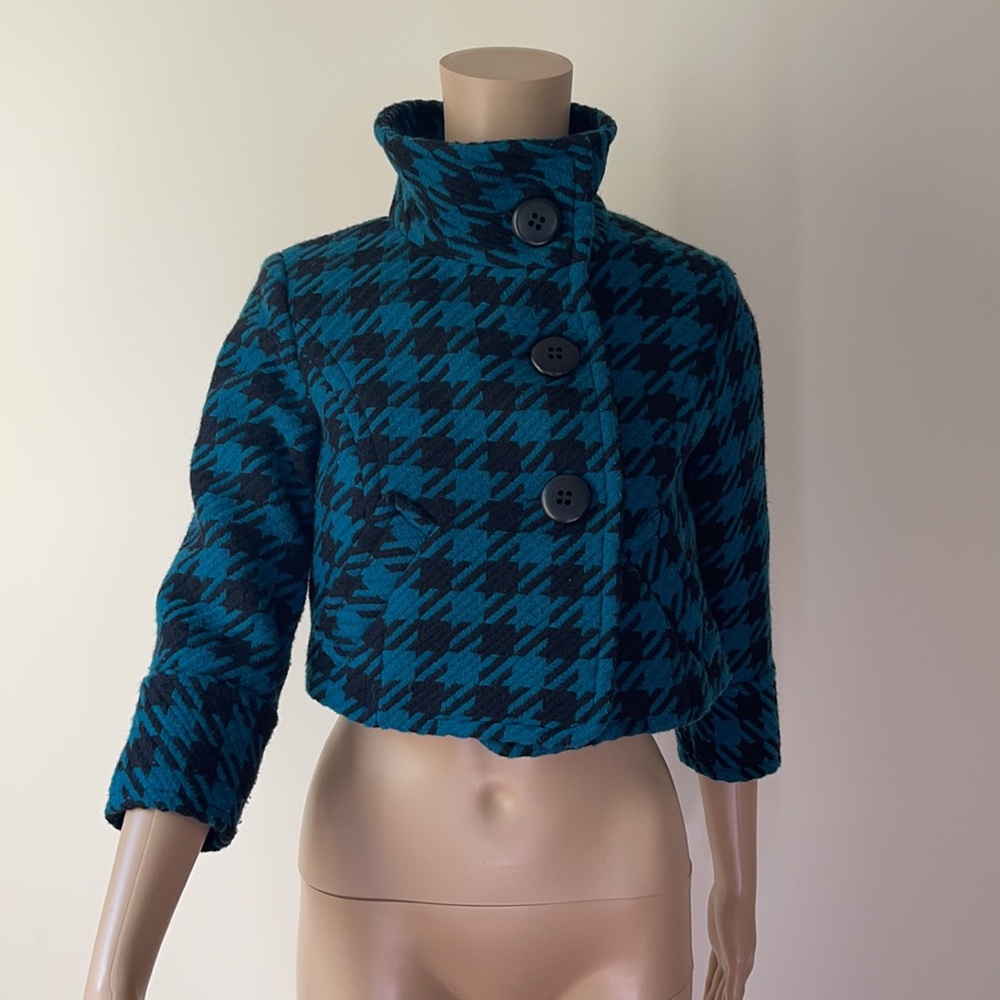 ZARA | TRF Cropped houndstooth jacket - Picture 4 of 14